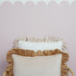 Pillow with Frill  "Cappuccino" Soft Velvet | Kids Room & Nursery Decor