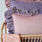 Pillow with Frill "Pink latte" Soft Velvet | Kids Room & Nursery Decor
