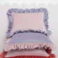 Pillow with Frill "Pink latte" Soft Velvet | Kids Room & Nursery Decor