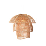 Cascade Natural Rattan 3 Tier Pendant Light