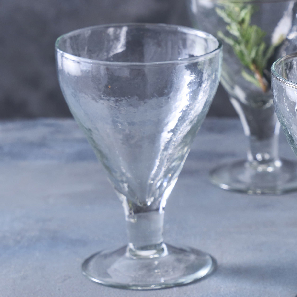 Pebbled Footed Goblets - Set of 4