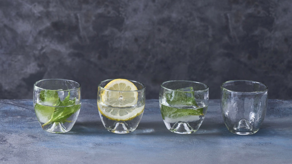 Pebbled Punt Glasses - Set of 4