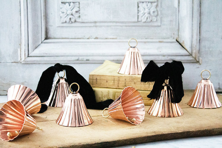 Copper Bell Ornaments (Set of 4)