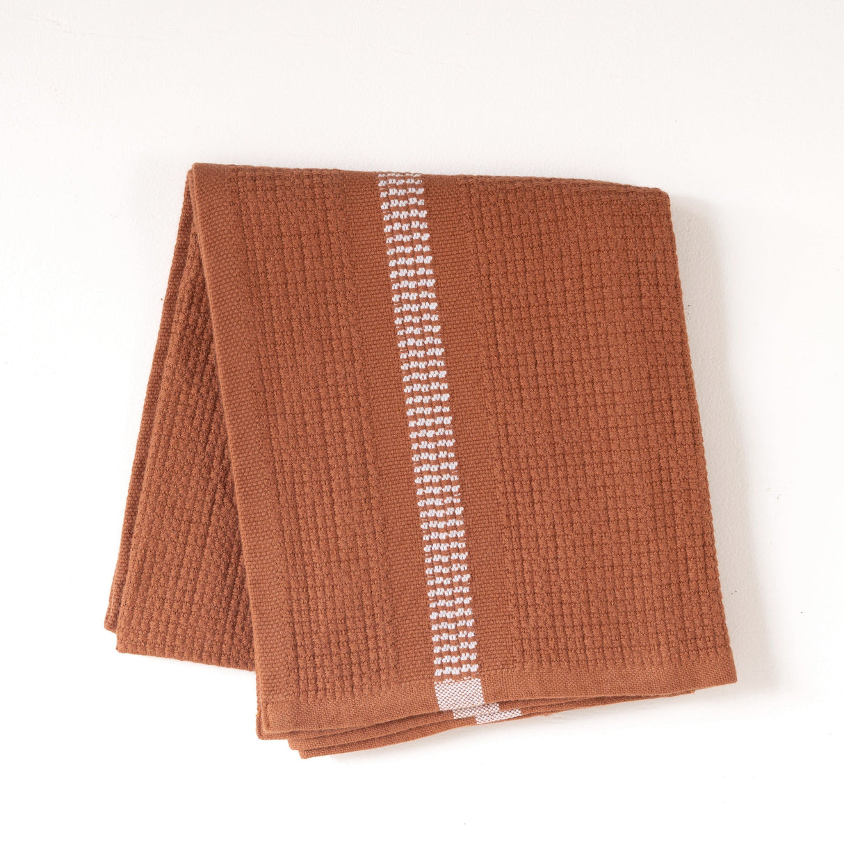 Organic Block Rib Hand Towel (Set of 2)  - Russet - Sumiye Co