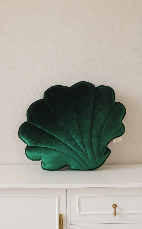 Velvet “Emerald Pearl” Shell Pillow by Moi Mili - Sumiye Co