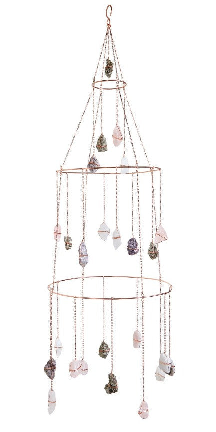 Ethereal Mixed Healing Crystal Chandelier