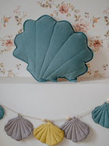 Linen “Eye of the Sea” Shell Pillow by Moi Mili - Sumiye Co