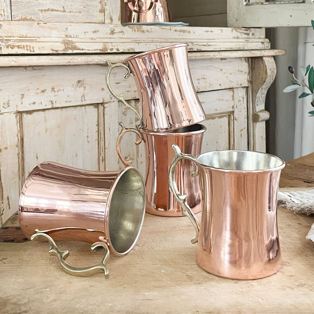 Copper Cocktail Mugs (Set of 4) | Vintage Inspired