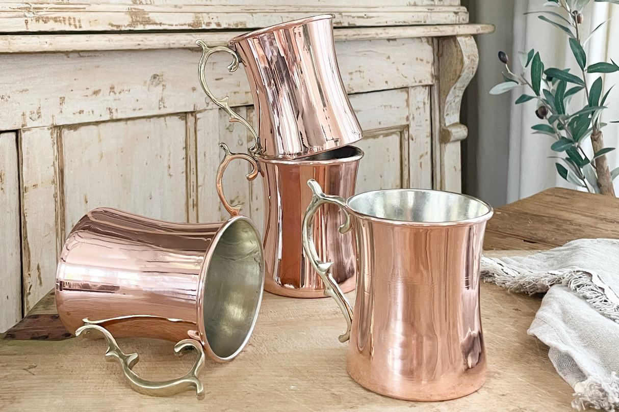 Copper Cocktail Mugs (Set of 4) | Vintage Inspired