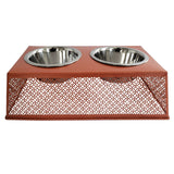 Eco-friendly Elevated Country Dog Feeder - Apricot Brandy-1