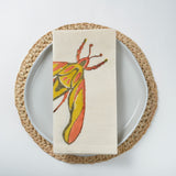 Dawn Elephant Moth  - Hand Block Printed Napkin