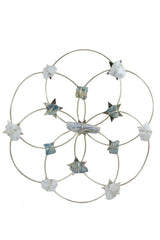 Flower of Life Crystal Grid - Tranquility- Silver Blue Ombre - Sumiye Co