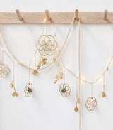 Flower of Life Healing Crystal Grid Garland with String Lighting