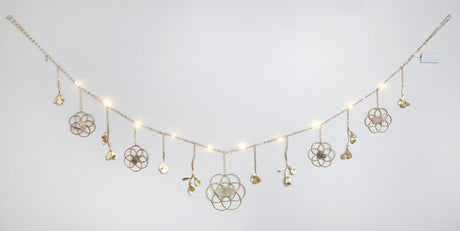 Flower of Life Healing Crystal Grid Garland with String Lighting