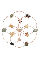 Flower Of Life Healing Crystal Grid - Rose Gold Rainbow - Sumiye Co