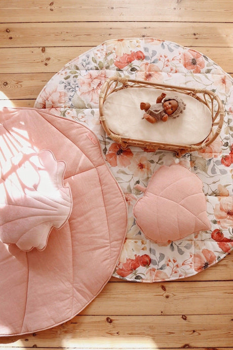 “Flower Power” Round Cotton Mat by Moi Mili - Sumiye Co