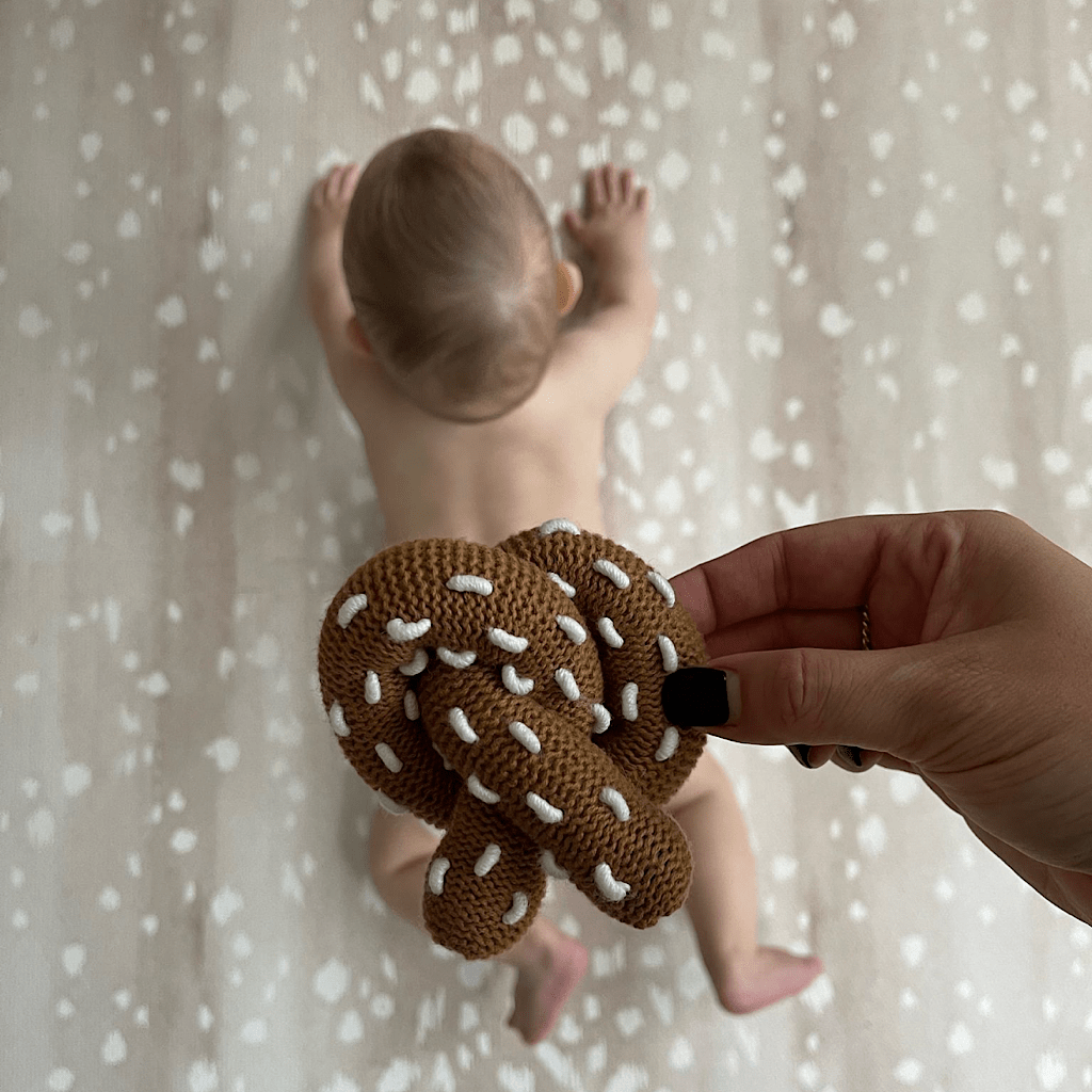 Pretzel Baby Rattle Toy by Estella - Sumiye Co
