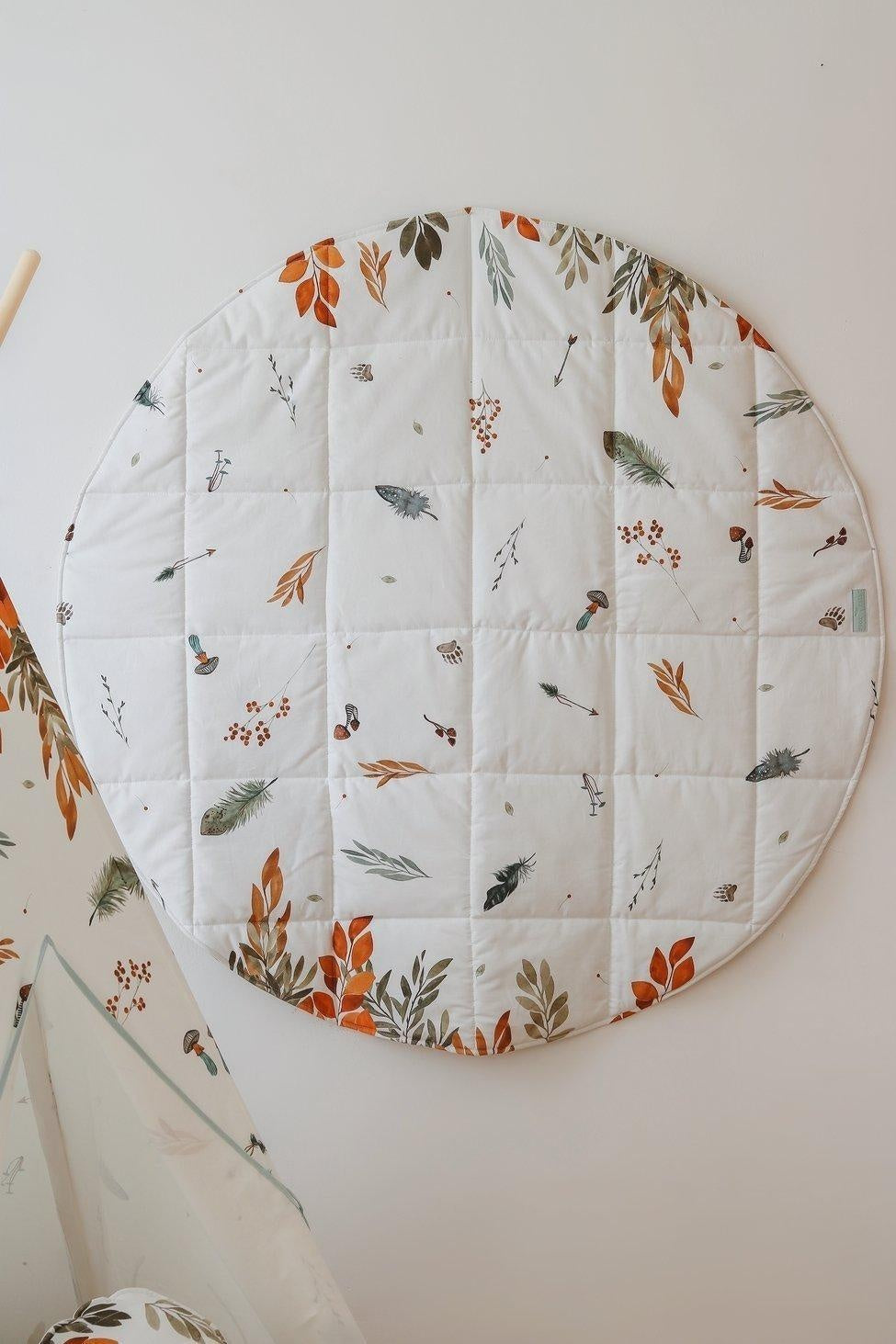 “Forest Friends” Round Cotton Mat by Moi Mili
