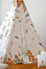 Teepee Tent “Forest Friends” + Round Mat Set - Sumiye Co