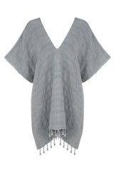 Gece V Back Kimono - Stone - Sumiye Co