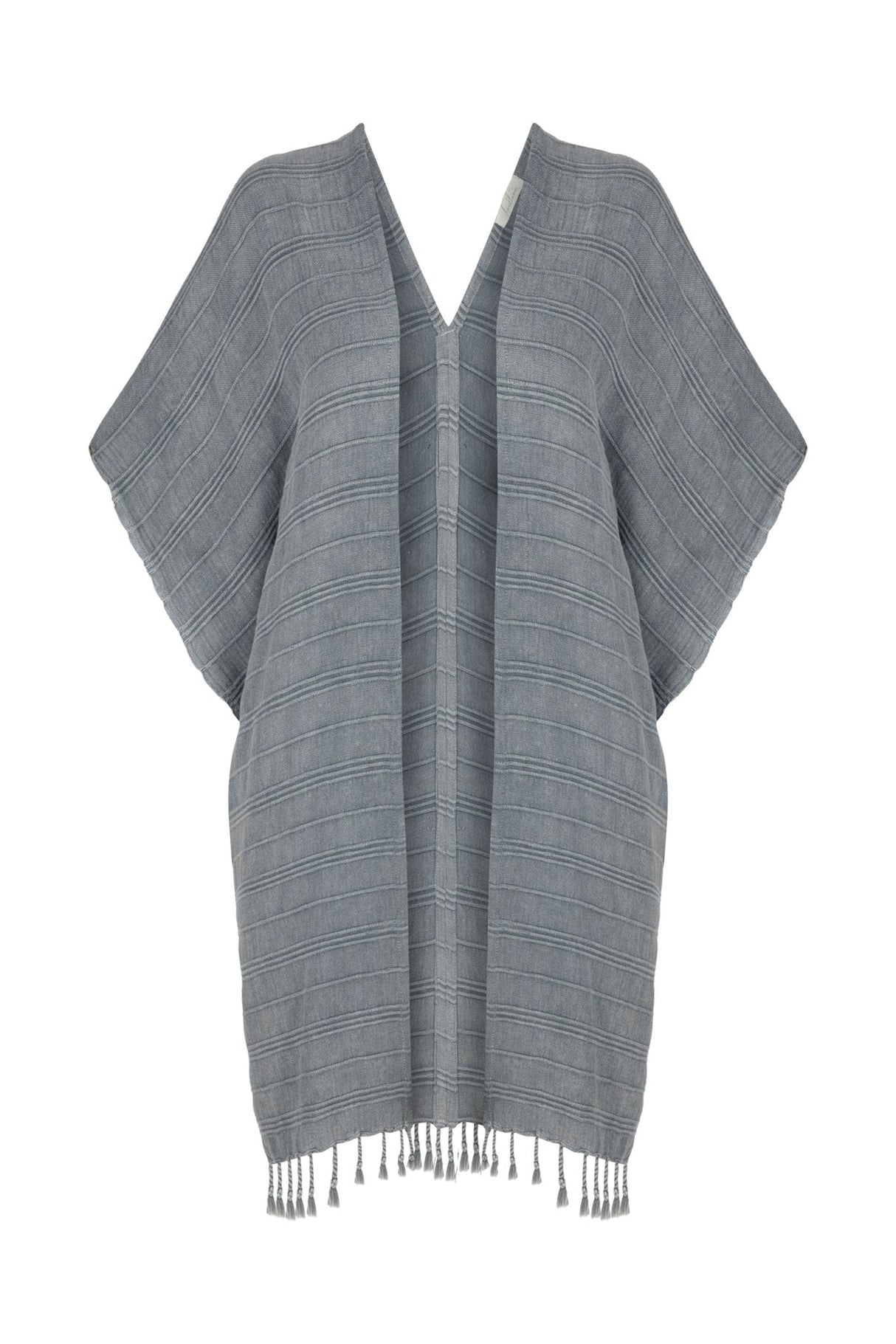 Gece V Back Kimono - Stone - Sumiye Co