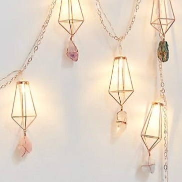 Geometric Rainbow Healing String Light Crystal Garland - Sumiye Co