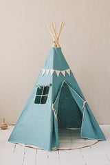 Teepee Tent “Gold Stars” + Garland & Mat Set - Sumiye Co