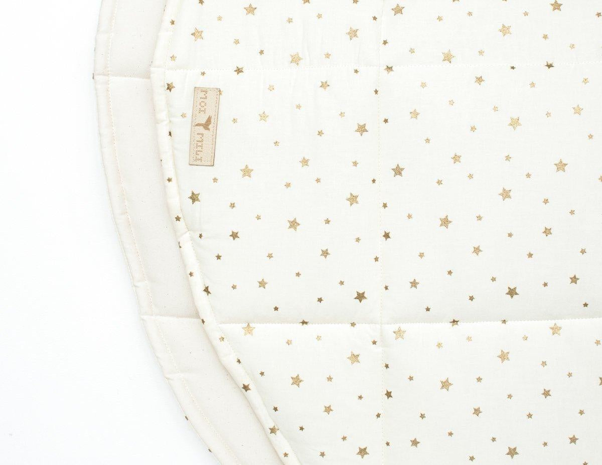 “Gold Stars” Round Cotton Mat by Moi Mili