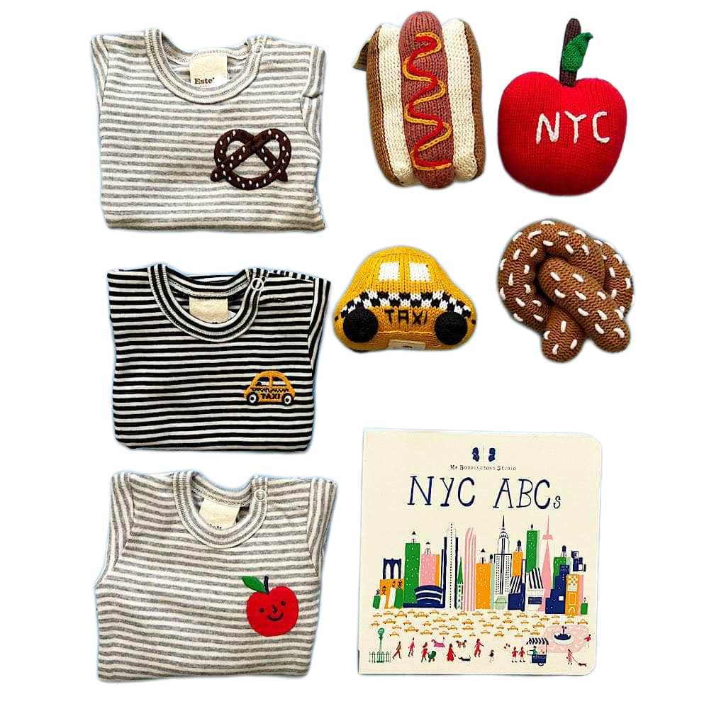 NYC Organic Baby Gift Set-Embroidery by Estella - Sumiye Co