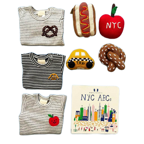 NYC Organic Baby Gift Set-Embroidery by Estella - Sumiye Co