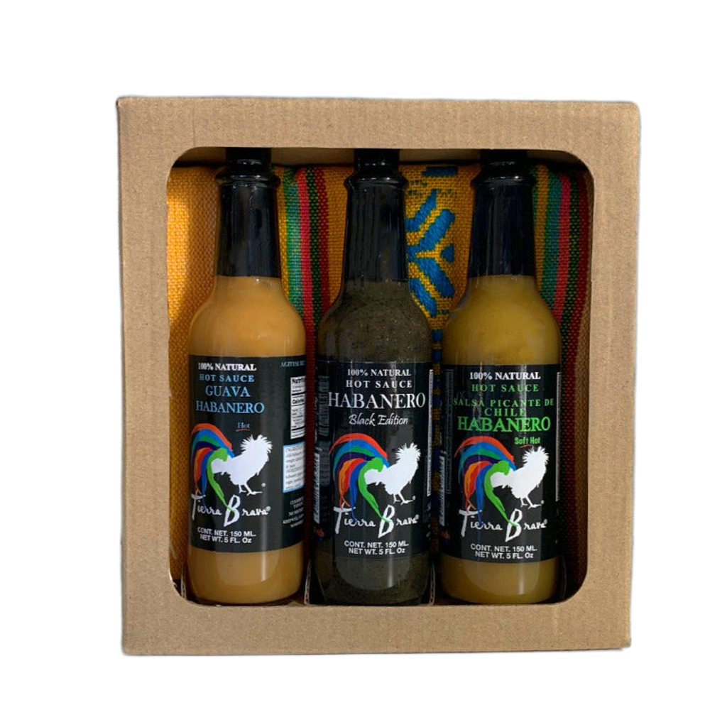 Habanero Hot Sauce Trio & Napkins Set - Sumiye Co