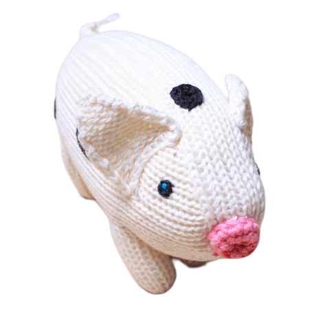 Organic Baby Toys - Newborn Rattles | Pig by Estella - Sumiye Co