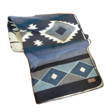 Alpaca Wool Reversible Blanket - Midnight 90" x 78” - Sumiye Co