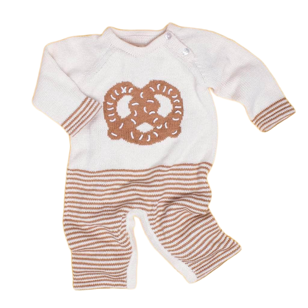 Organic Baby Romper, Long Knit - Pretzel by Estella - Sumiye Co