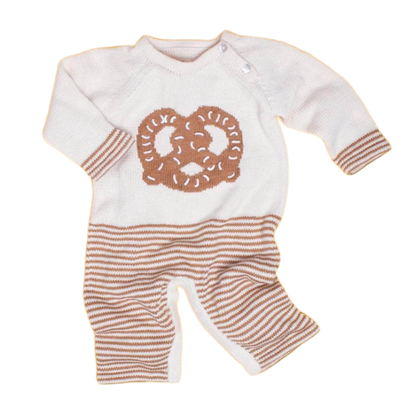 Organic Baby Romper, Long Knit - Pretzel by Estella - Sumiye Co