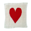 Baby Lovey Knit Blanket - Heart 14" x 14" by Estella - Sumiye Co