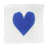 Baby Lovey Knit Blanket - Heart 14" x 14" by Estella - Sumiye Co