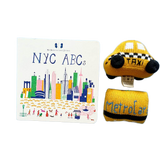 Baby Gift Set-NYC ABCs Book & Organic NYC Taxi and Metro Baby Rattles by Estella - Sumiye Co