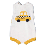 Organic Baby Romper, Sleeveless Knit - Taxi by Estella - Sumiye Co