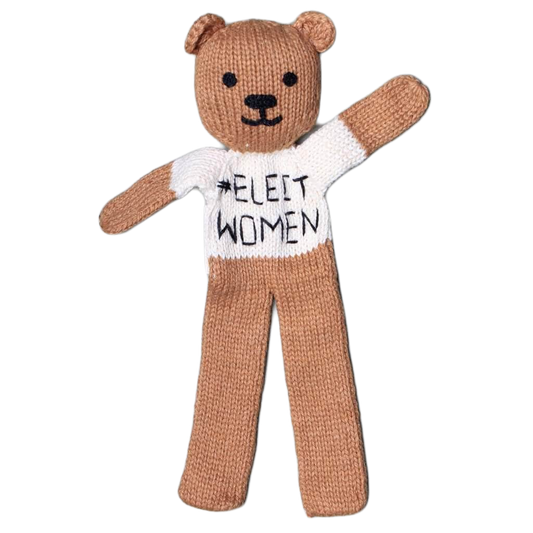 Organic Baby Toy - Bear Soother with "Elect Women" 7.5" by Estella