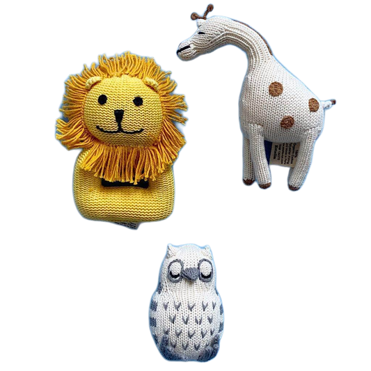 Baby Gifts, Animal Love Organic Rattle Toys Set by Estella - Sumiye Co