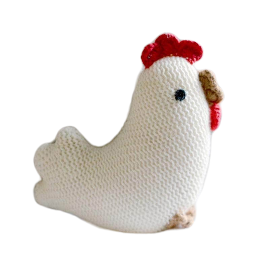 Organic Baby Toys - Newborn Rattles | Chicken by Estella - Sumiye Co