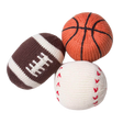 Organic Baby Ball Toy Set | Newborn Rattles - Football, Baseball & Basketball by Estella - Sumiye Co