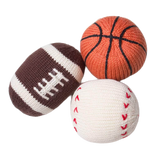 Organic Baby Ball Toy Set | Newborn Rattles - Football, Baseball & Basketball by Estella - Sumiye Co