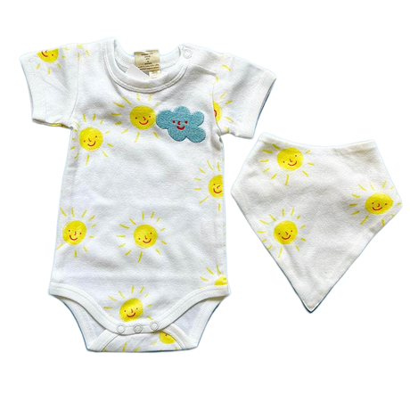 Sunshine Baby Onesie and Bib by Estella - Sumiye Co