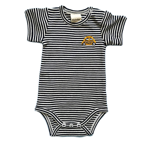 Taxi Embroidery Organic Cotton Baby Bodysuit by Estella - Sumiye Co