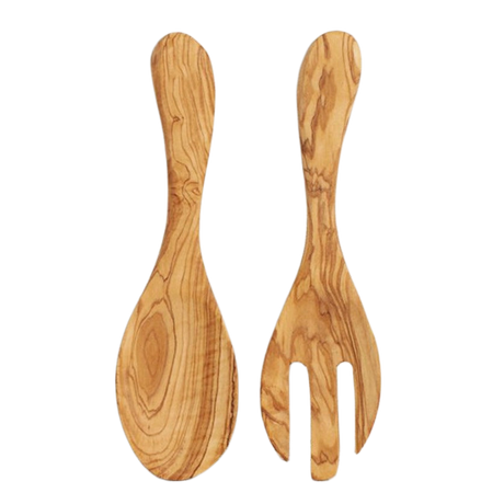 Italian Olivewood Salad Servers - Sumiye Co