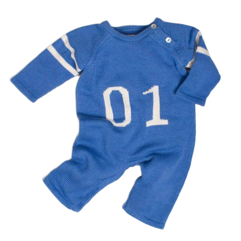 Organic Baby Romper, Knit - Sports by Estella - Sumiye Co