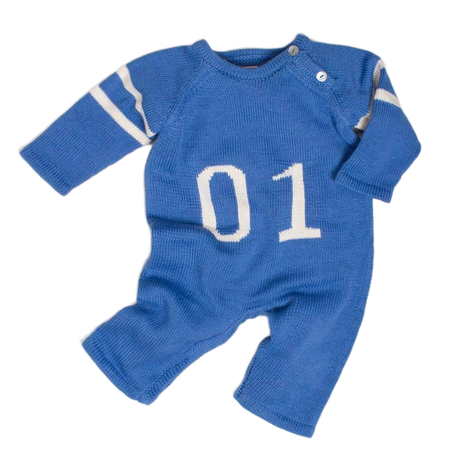 Organic Baby Romper, Knit - Sports by Estella - Sumiye Co