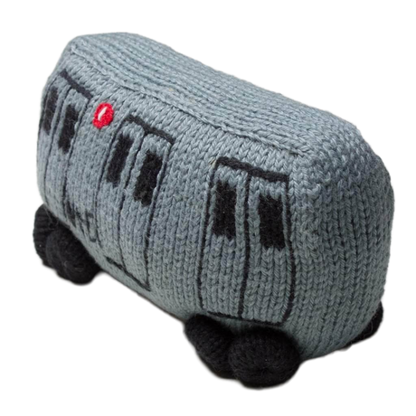 Organic Baby Toys - Newborn Knit Rattles | Subway Train Car by Estella - Sumiye Co